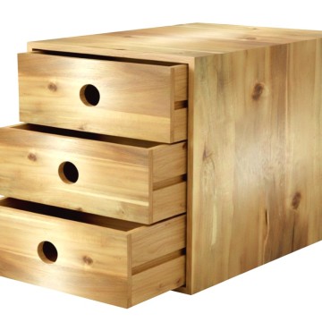 Acacia 3-Drawer Desktop Organizer - Natural Wood Storage Solution  Introduction